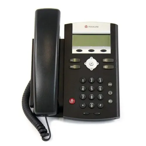Telefone IP VoIP Polycom SoundPoint IP 320 - 2 Linhas, Viva-Voz, PoE, com Fonte