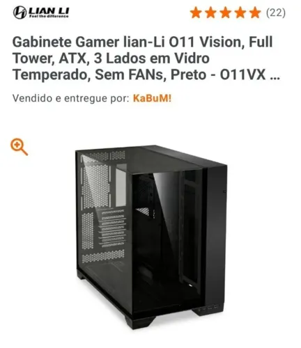  Gabinete Lian-Li 011 Vision Gamer NOVO