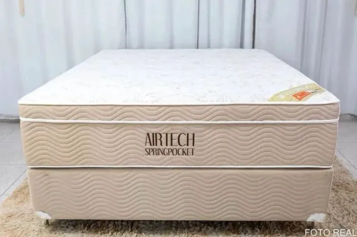 Cama Box Super King Ortobom Airtech Spring Pocket com Molas ensacadas - Entrega Imediata
