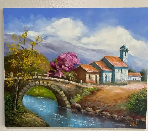 Quadro igreja na ponte