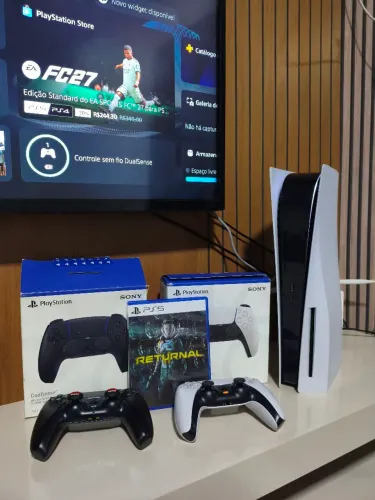 Playstation 5 Fat com disco com 2 controles completo OPORTUNIDADE!