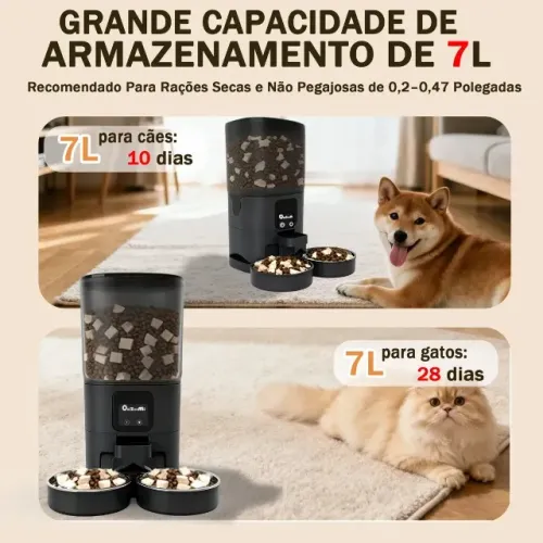 Comedor para PET wifi automático pote de comida inteligente automação cachorro e gato