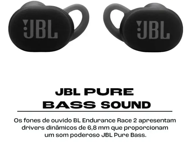 Fone de Ouvido Sem Fio, JBL, Endurace Race TWS, Esportivo, À Prova D'água