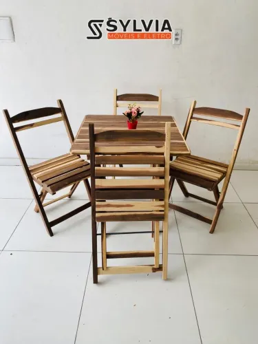 Conjunto dobrável sem verniz