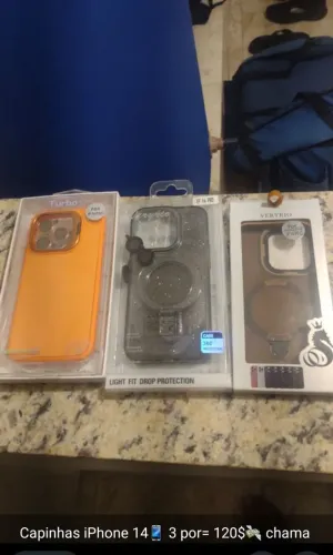 3 capinhas de iPhone 14 por 60$