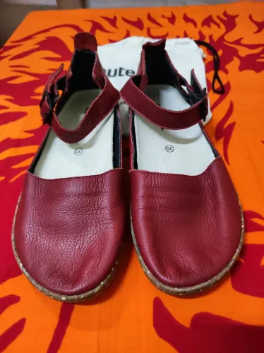 Sapato Outer Feminino Couro Legítimo Vermelho - Tam. 35