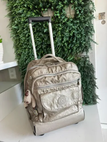 Mochila kipling ORIGINAL dourada