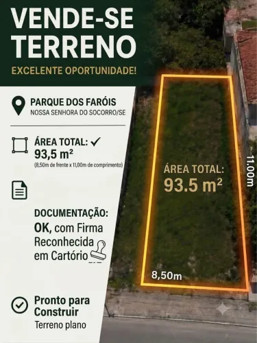VENDO TERRENO NO PARQUE DOS FARÓIS
