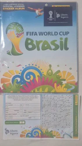 Álbum copa do mundo 2014, oficial panini, incompleto, estado de novo
