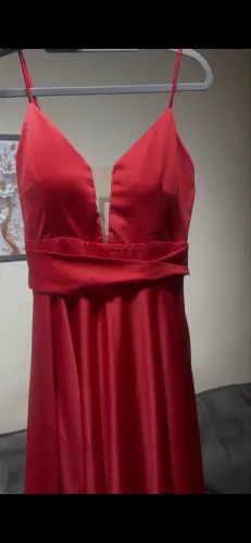 Vestido longo vermelho