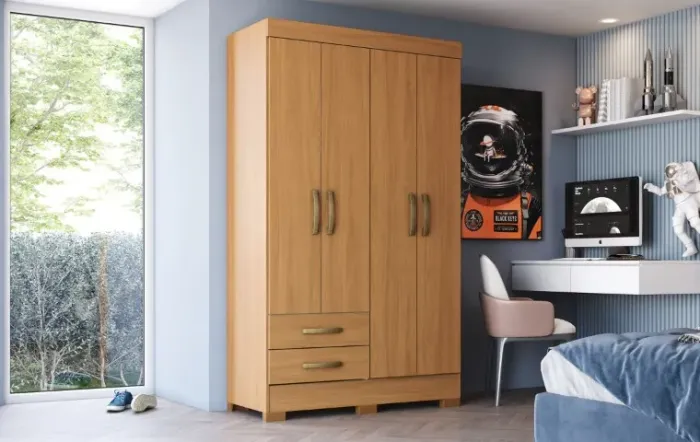 guarda roupa brizz 4 portas