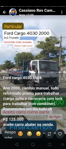 TRUCK FORD CARGO 4030 PORTA CONTAINER