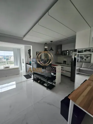 MV- Vende Apartamento Mobiliado, Edifício Portal da Vila , 1 suite Sacada gormet / 65 m² /
