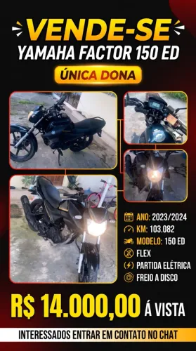 VENDE- SE YAMAHA FACTOR 150 ED