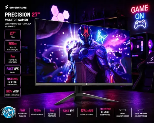 Monitor Gamer Superframe Precision 27, 165hz, 1ms, 107% Srgb