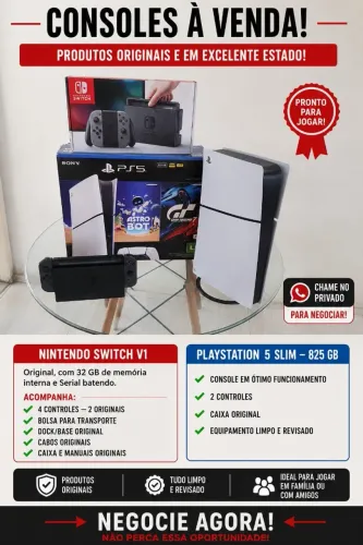 PlayStation 5 Slim - 825 GB & Nintendo Switch V1 Original