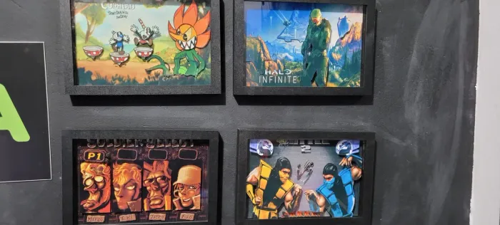 Vendo esses quadros de games efeito 3d