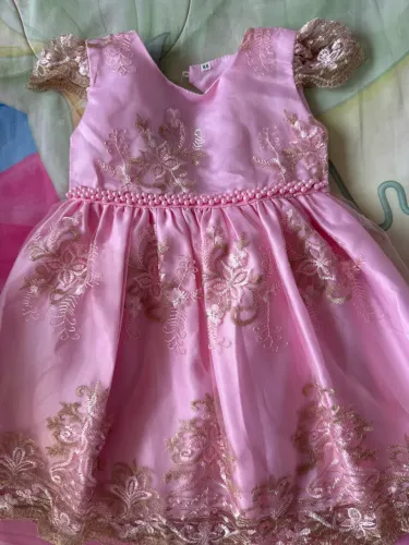 Vestido princesa pérolas festa luxo infantil NOVO