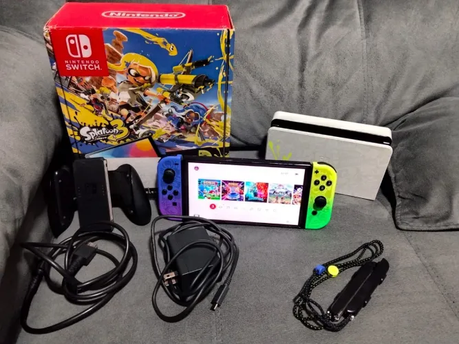 Nintendo Swicht OLED Desbloqueado Edição Splatoon 3