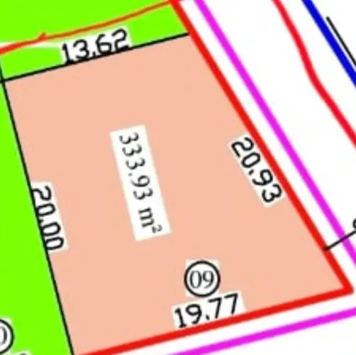 Terreno de 334m²