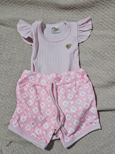 Conjunto Canelado Xadrez Tie Dye- Ame Kids Xadrez Rosa