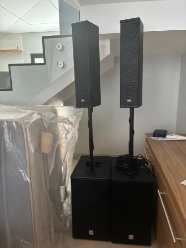 Par Sistema de Som Ativo DBR vertical array va1800 coluna 