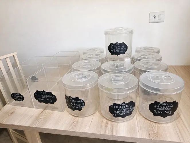 Potes Redondo Acrílico Cereais Doces 5 Litros Bolivar
