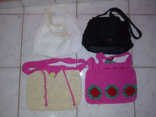 BOLSAS de CROCHÊ.