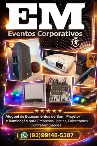 Aluguel de Som, Projetor, Iluminação EM Eventos Corporativos