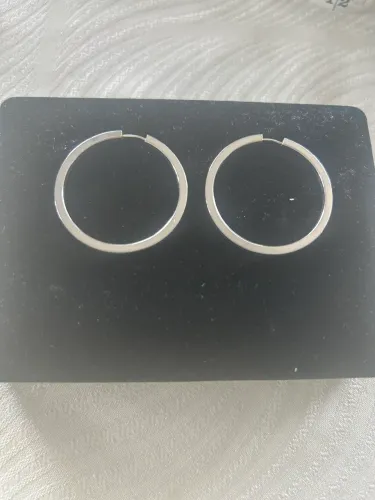 Argola de ouro branco 18k