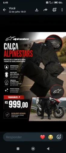 Calça alpinestars