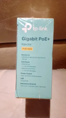 Fonte Injetor Poe+ Tp-link Tl-poe160s - Gigabit - Até 30W