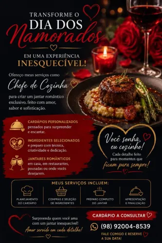 Jantar dia dos namorados  faça sua reserva