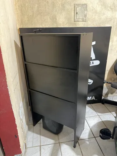 Balcão caixa box slim preto 100% MDF