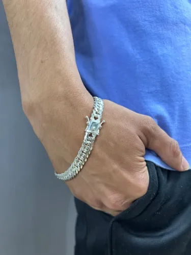 Pulseira Prata 925 Legítima - Elo duplo 8mm