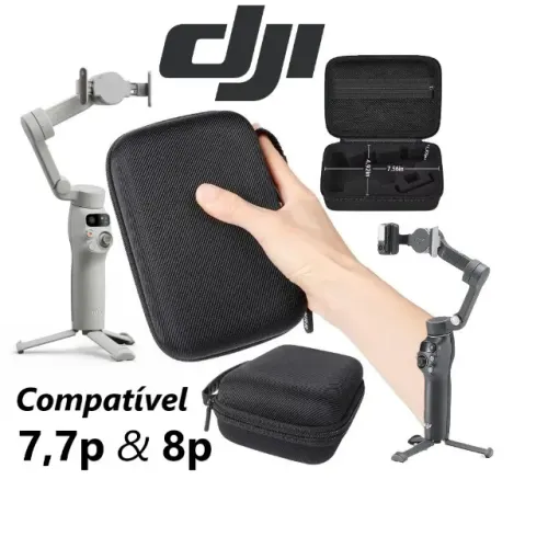 1 Bolsa Case pro Estabilizador de Imagens & Video Dji Osmo Mobile 7&8 (7,7p,8p) Bag Estojo