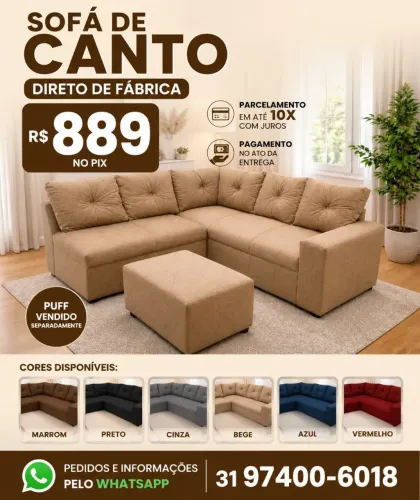Sofa de canto 5 lugares