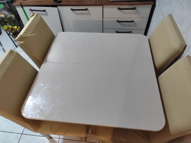 Mesa tampo de vidro 95 x95