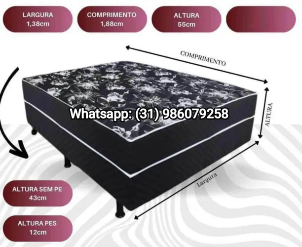 Cama box casal (colchobox) Novos