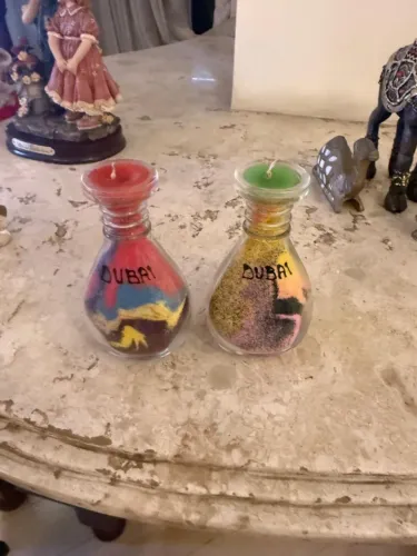 Par de Velas de areia compradas em Dubai