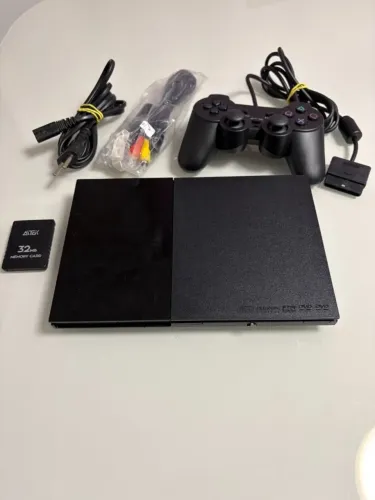 PS2 Slim Desbloqueado + Leitor Novo + Controle