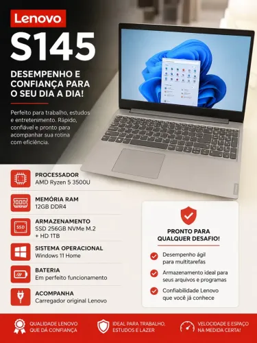 Notebook LENOVO S145 Ryzen 5
