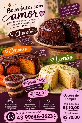 Bolo sabores
