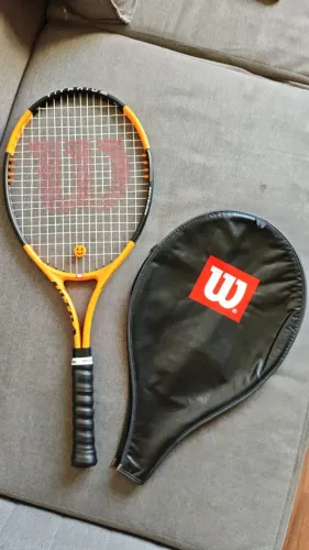 Raquete de tênis Wilson Titanium Softshock Cushion Ultra TI 4 1/4 + CAPA + GRIP NOVO + Ant