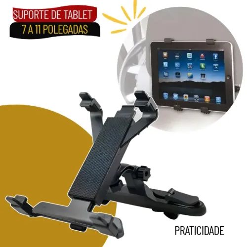 Suporte Veicular para Tablet com Fixação no Encosto do Banco do Carro - BT10
