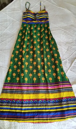 Vestido longo verde - G