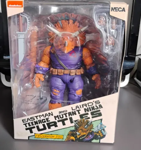 Zog Triceraton - Tartarugas Ninja Neca versão Comics - Original e Lacrado