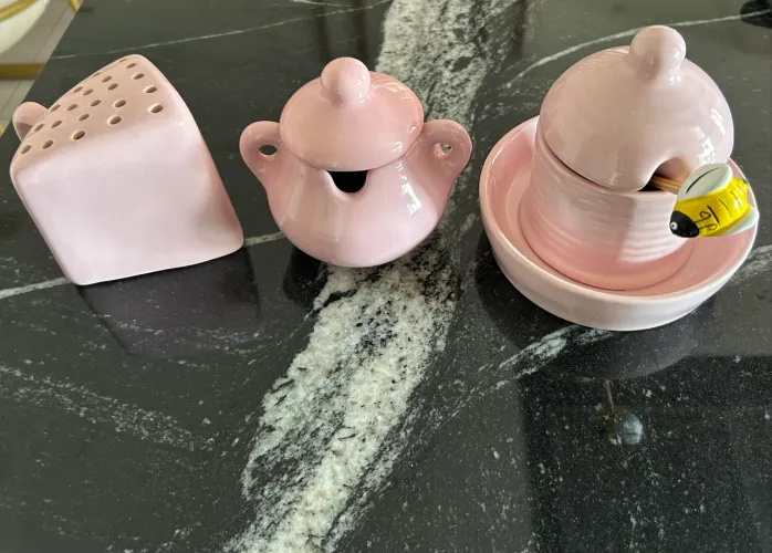 Conjunto cerâmica Rosa 