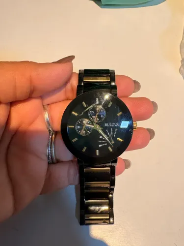 RELÓGIO BULOVA UNISEX FUTURO PRETO 98C149 - SEMINOVO