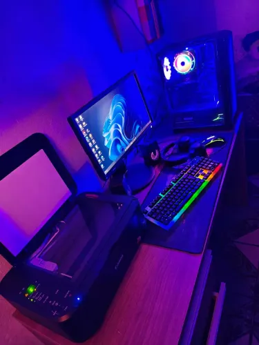 PC Gamer Completo i5-2400, 8GB RAM + Monitor HP + Impressora Canon + Kit Gamer RGB